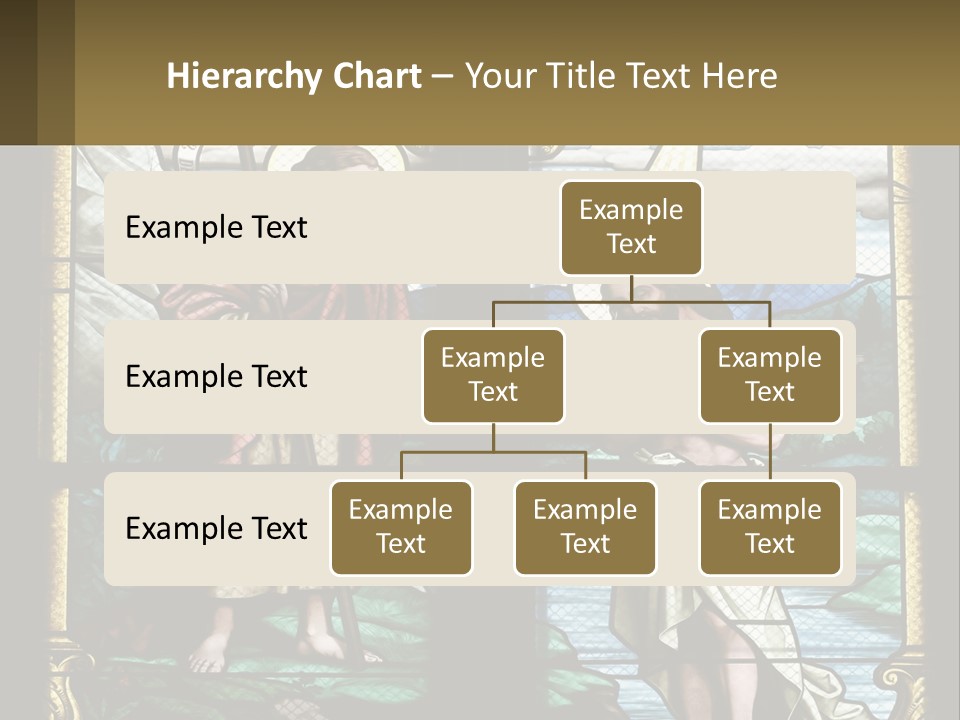 A Stained Glass Window With Jesus Holding The Cross PowerPoint Template