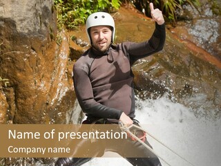 A Man Riding A Wave On Top Of A Surfboard PowerPoint Template