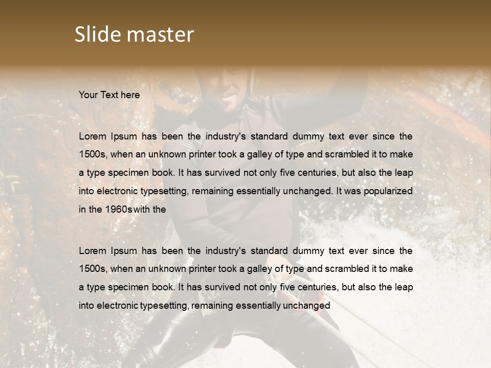 A Man Riding A Wave On Top Of A Surfboard PowerPoint Template