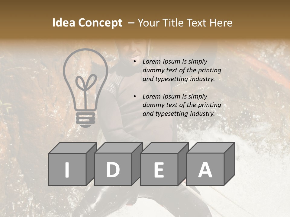 A Man Riding A Wave On Top Of A Surfboard PowerPoint Template