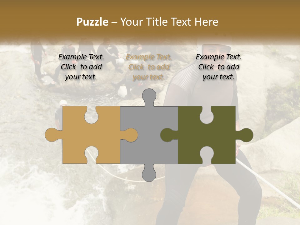 A Group Of People Climbing Up A Mountain PowerPoint Template