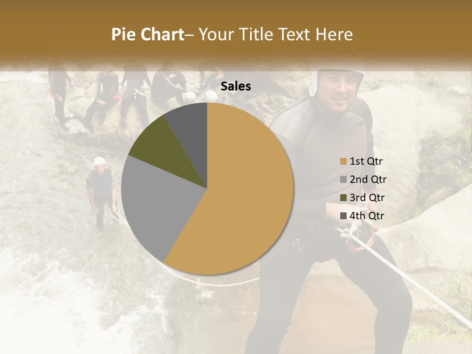 A Group Of People Climbing Up A Mountain PowerPoint Template