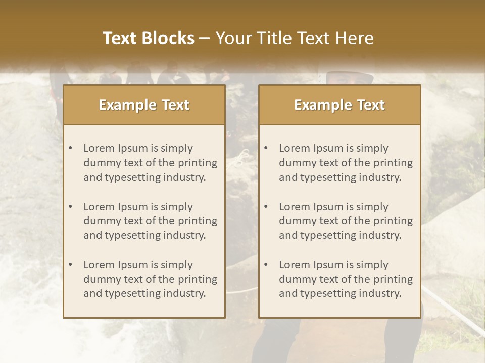 A Group Of People Climbing Up A Mountain PowerPoint Template
