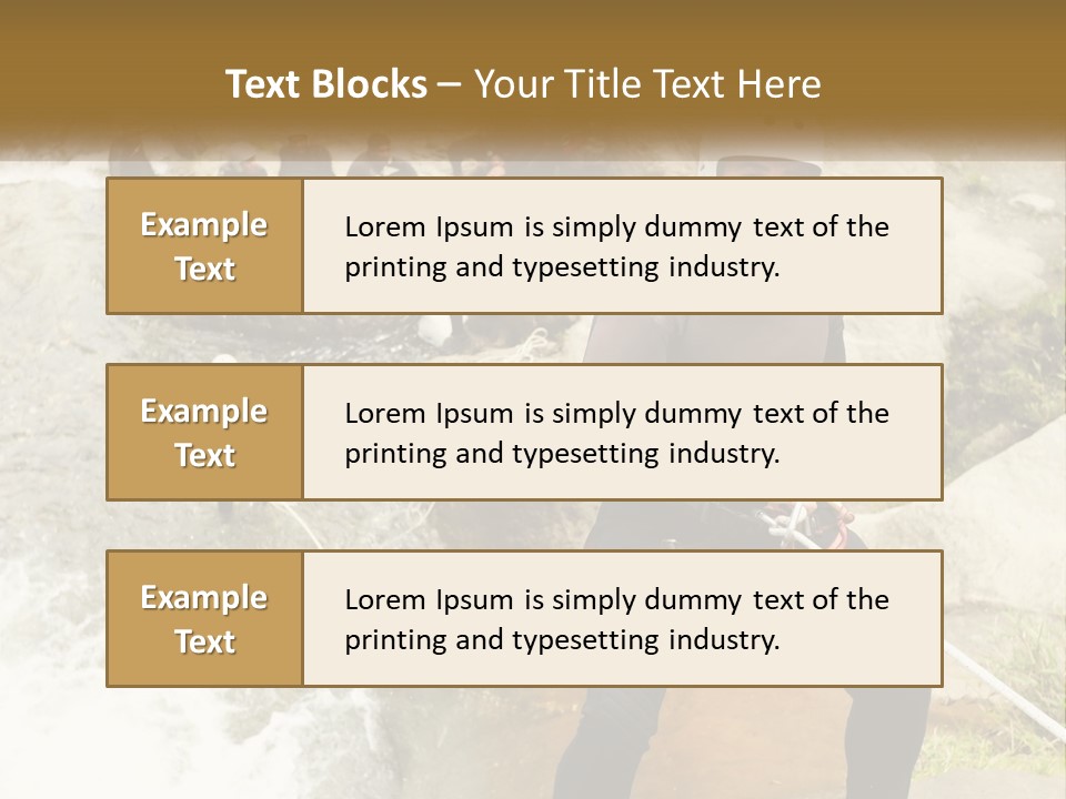 A Group Of People Climbing Up A Mountain PowerPoint Template