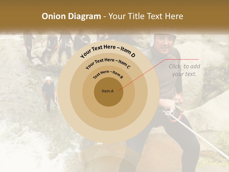 A Group Of People Climbing Up A Mountain PowerPoint Template