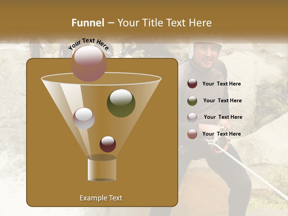 A Group Of People Climbing Up A Mountain PowerPoint Template