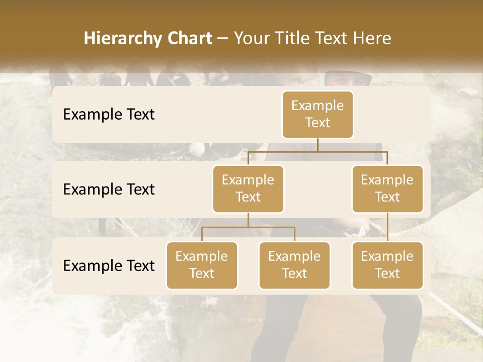A Group Of People Climbing Up A Mountain PowerPoint Template