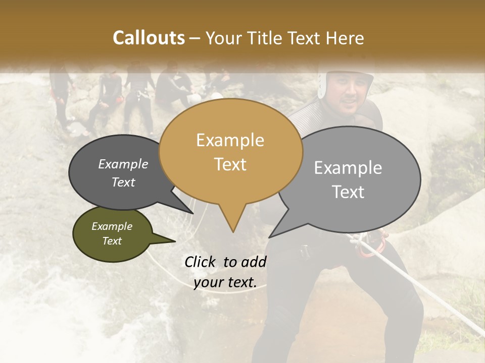 A Group Of People Climbing Up A Mountain PowerPoint Template