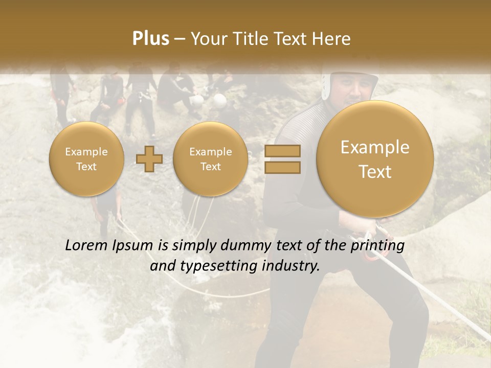 A Group Of People Climbing Up A Mountain PowerPoint Template