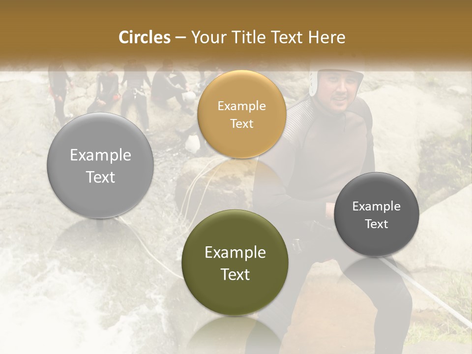 A Group Of People Climbing Up A Mountain PowerPoint Template