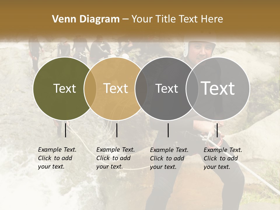 A Group Of People Climbing Up A Mountain PowerPoint Template