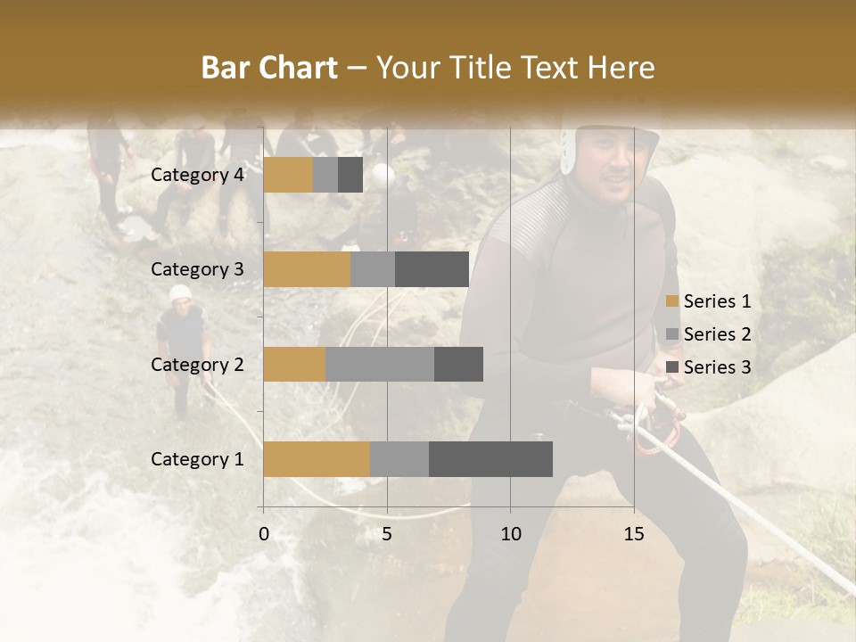 A Group Of People Climbing Up A Mountain PowerPoint Template