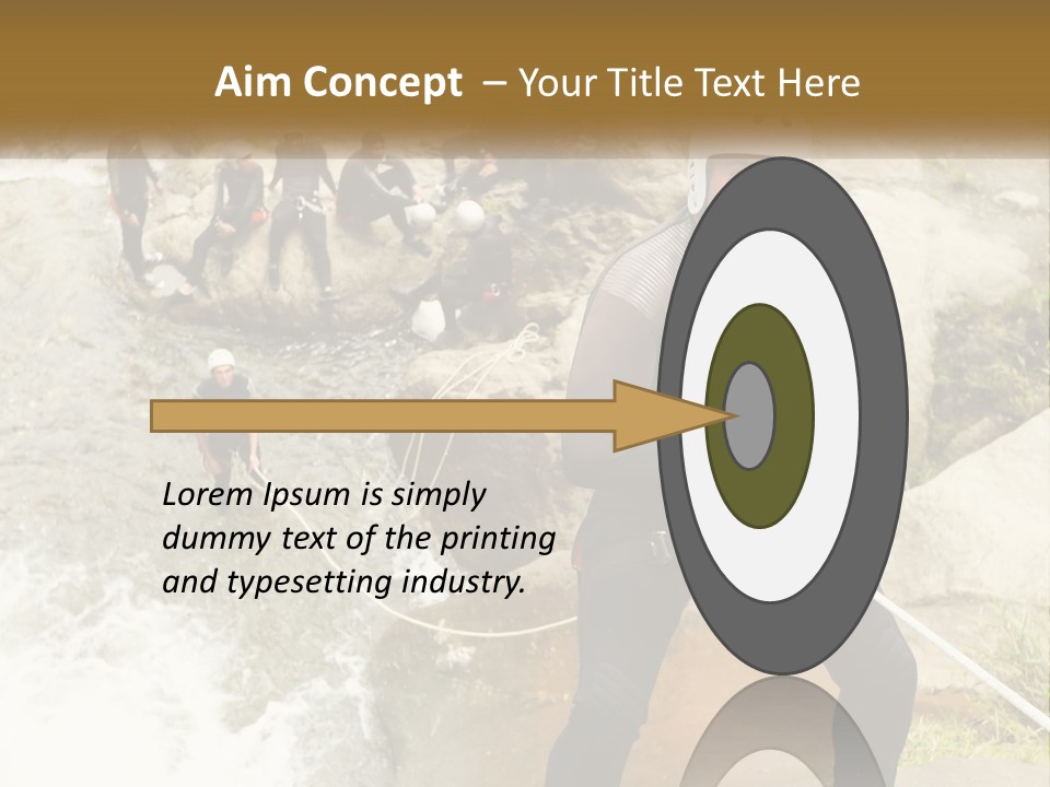 A Group Of People Climbing Up A Mountain PowerPoint Template