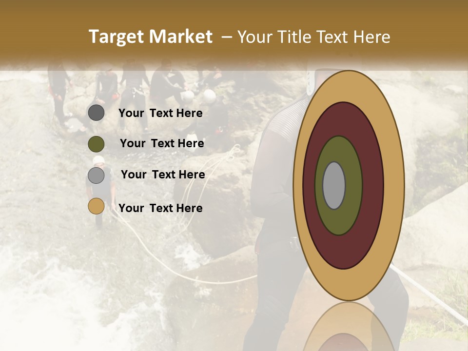 A Group Of People Climbing Up A Mountain PowerPoint Template