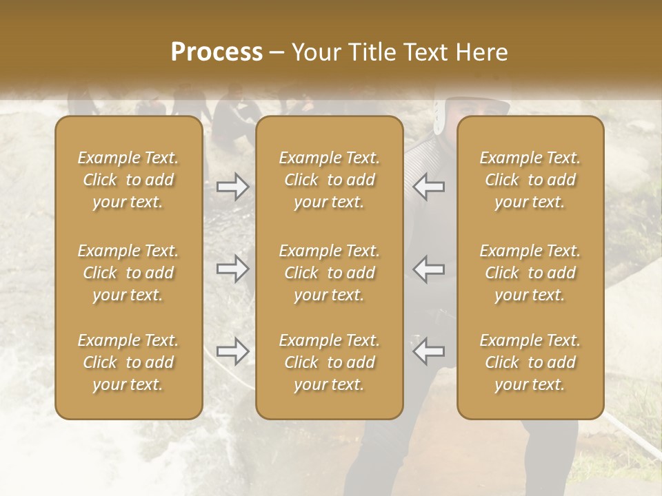 A Group Of People Climbing Up A Mountain PowerPoint Template