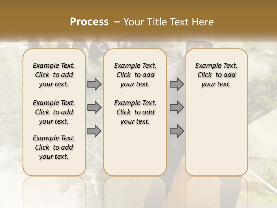 A Group Of People Climbing Up A Mountain PowerPoint Template