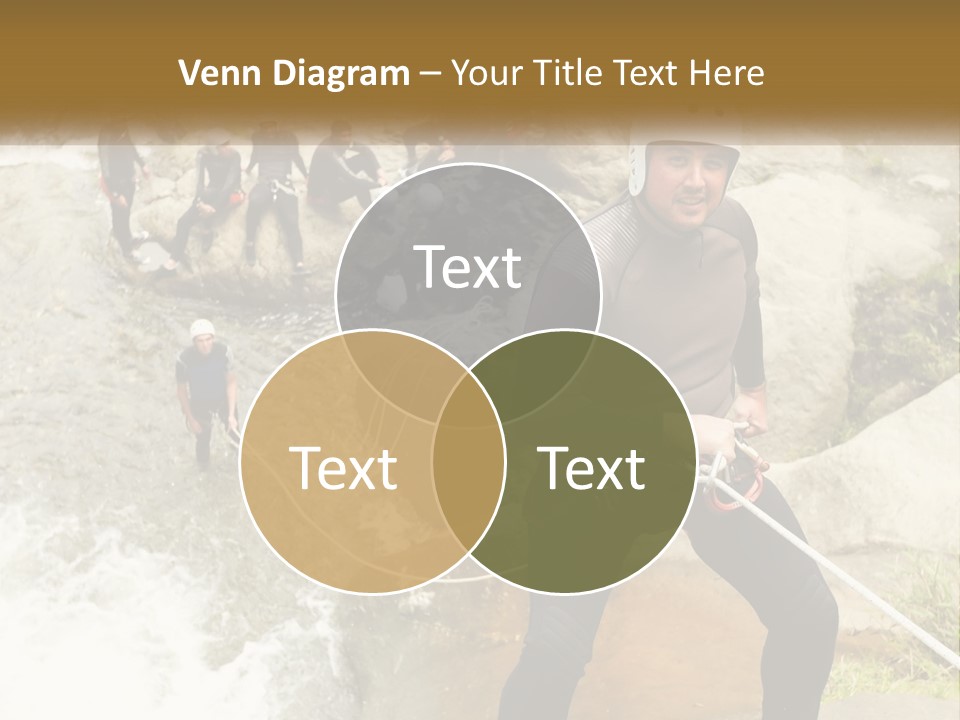 A Group Of People Climbing Up A Mountain PowerPoint Template