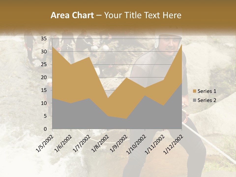A Group Of People Climbing Up A Mountain PowerPoint Template