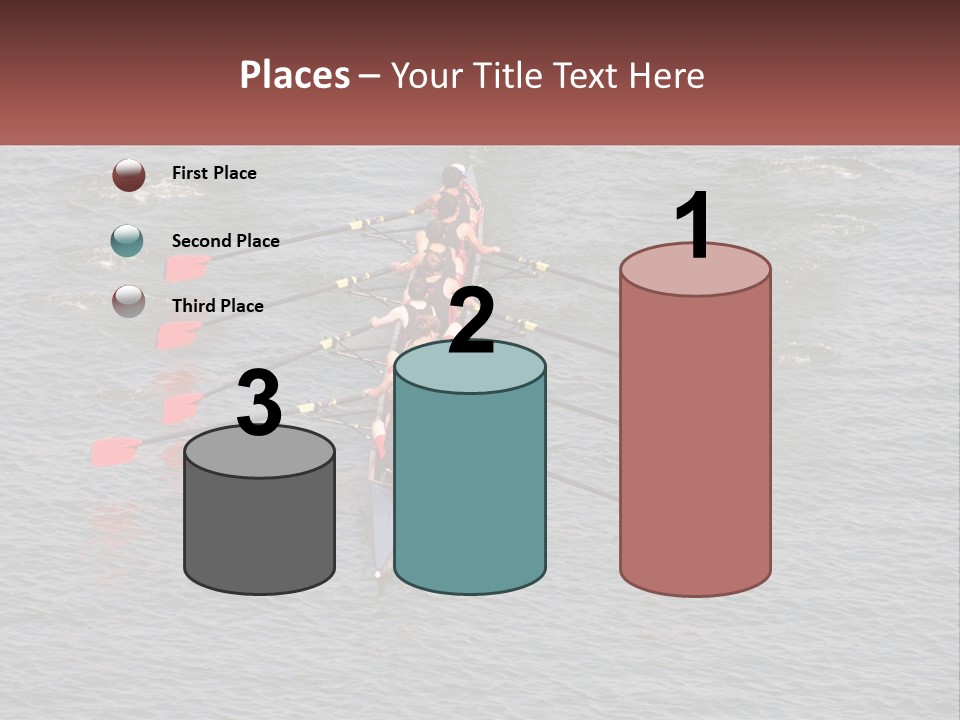 A Group Of People Rowing A Boat On A Body Of Water PowerPoint Template