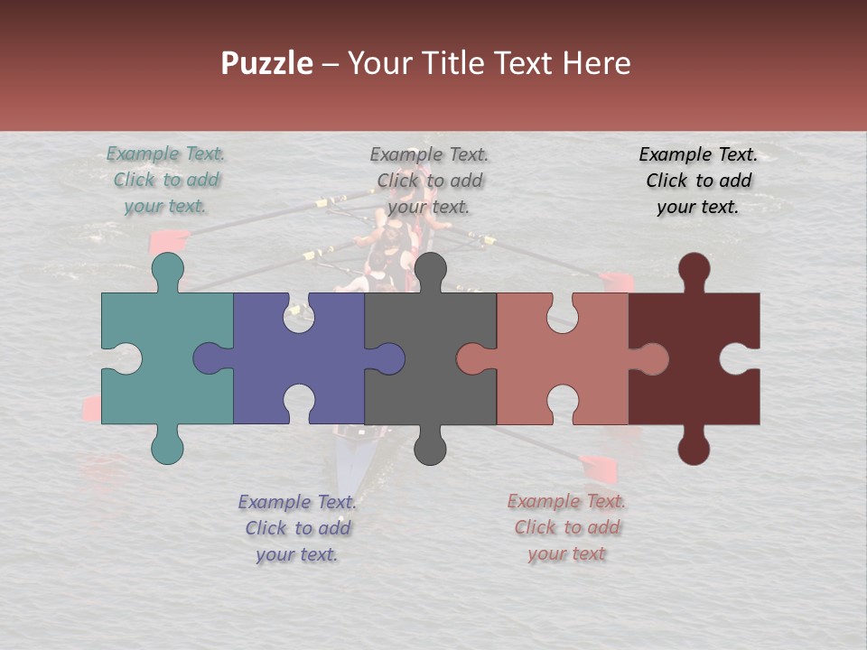 A Group Of People Rowing A Boat On A Body Of Water PowerPoint Template