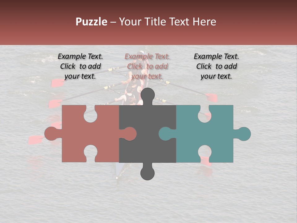 A Group Of People Rowing A Boat On A Body Of Water PowerPoint Template