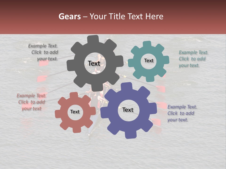 A Group Of People Rowing A Boat On A Body Of Water PowerPoint Template