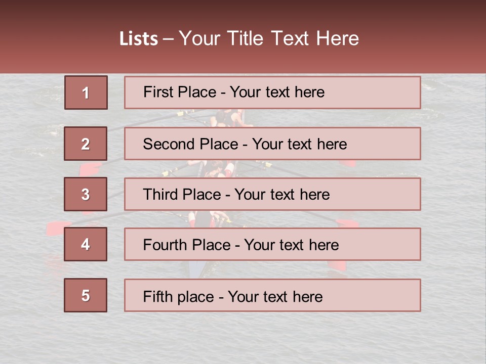 A Group Of People Rowing A Boat On A Body Of Water PowerPoint Template