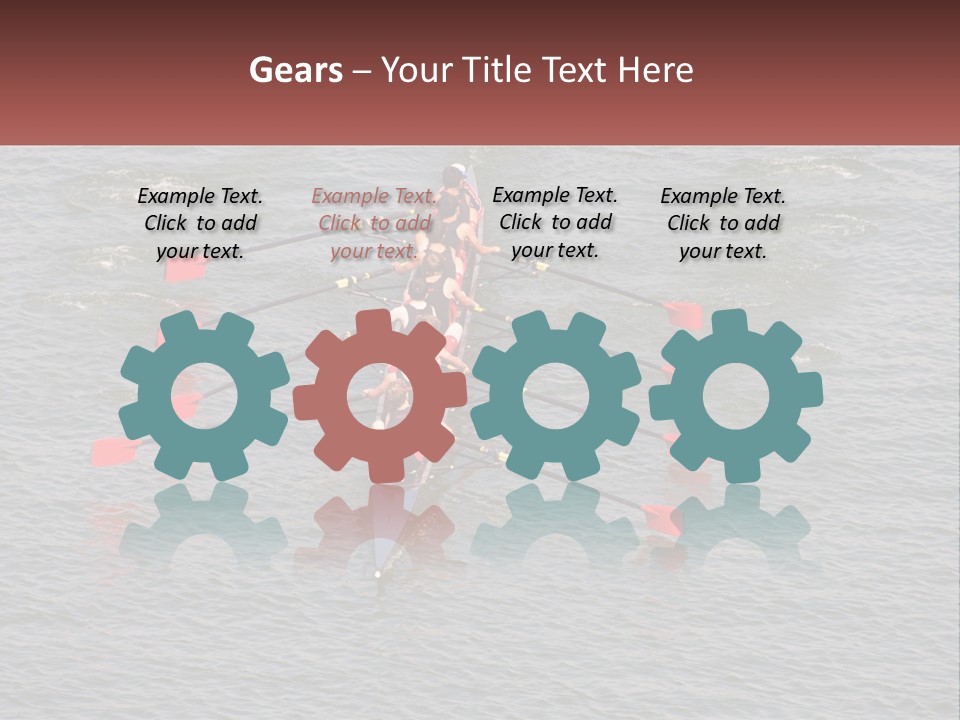 A Group Of People Rowing A Boat On A Body Of Water PowerPoint Template