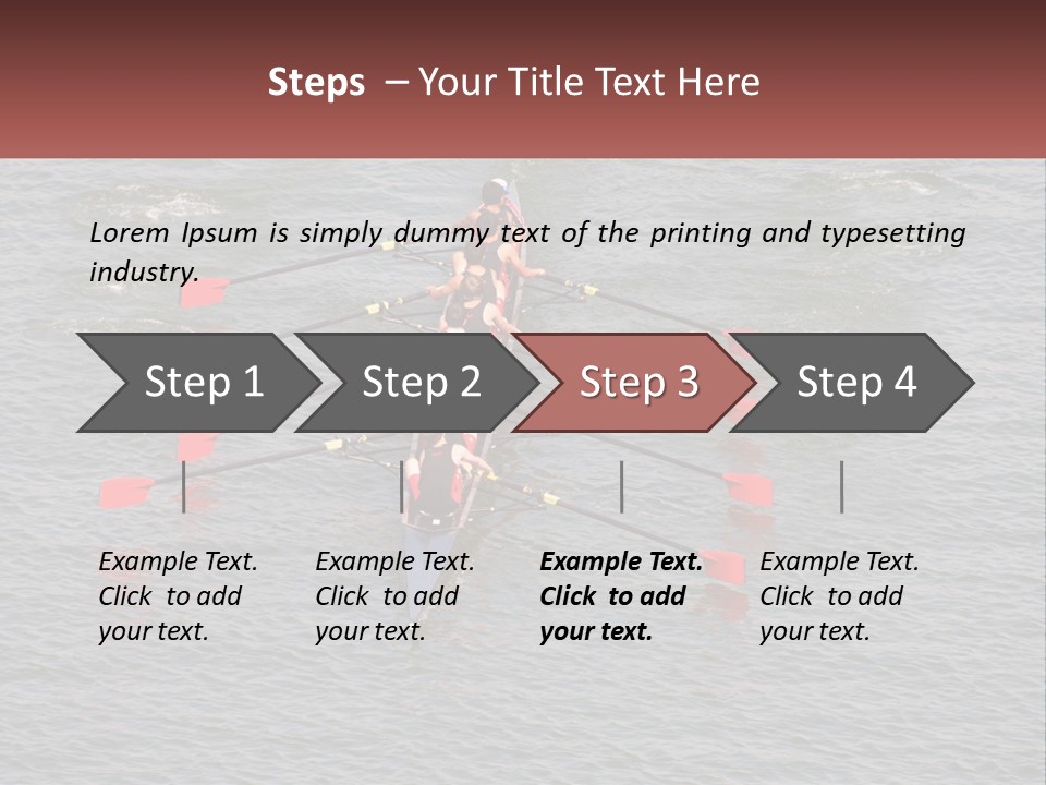 A Group Of People Rowing A Boat On A Body Of Water PowerPoint Template