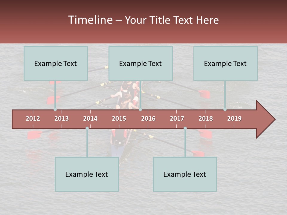 A Group Of People Rowing A Boat On A Body Of Water PowerPoint Template