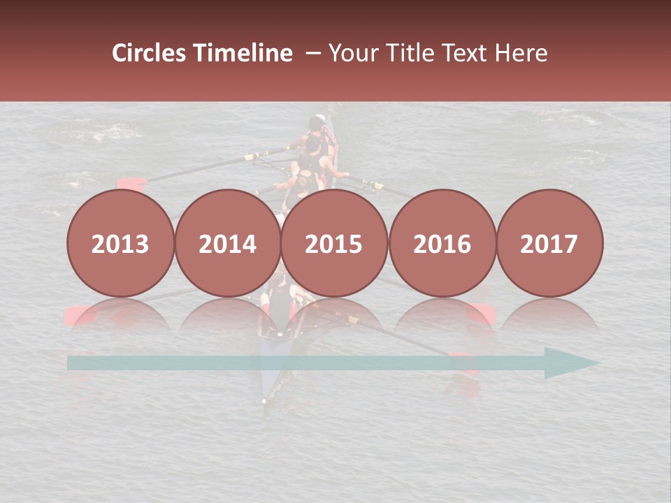 A Group Of People Rowing A Boat On A Body Of Water PowerPoint Template