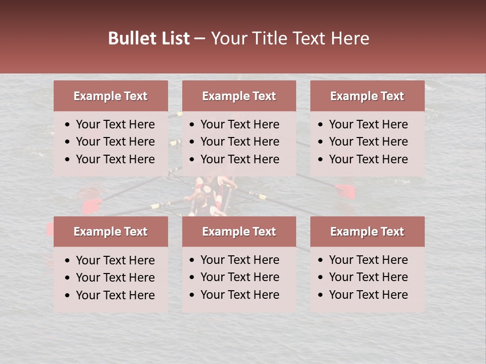 A Group Of People Rowing A Boat On A Body Of Water PowerPoint Template