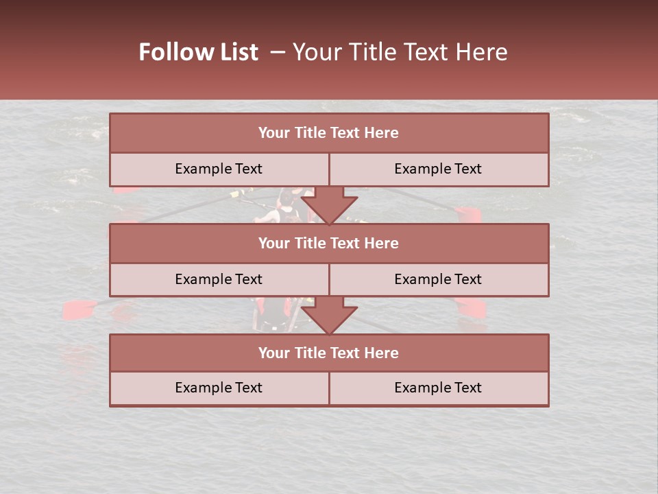 A Group Of People Rowing A Boat On A Body Of Water PowerPoint Template