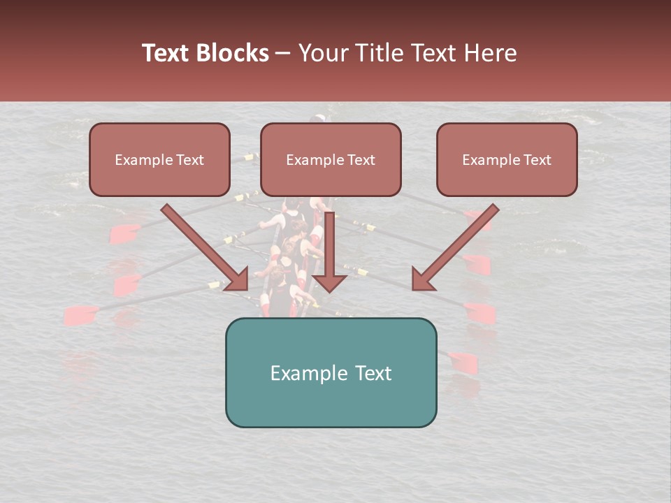 A Group Of People Rowing A Boat On A Body Of Water PowerPoint Template