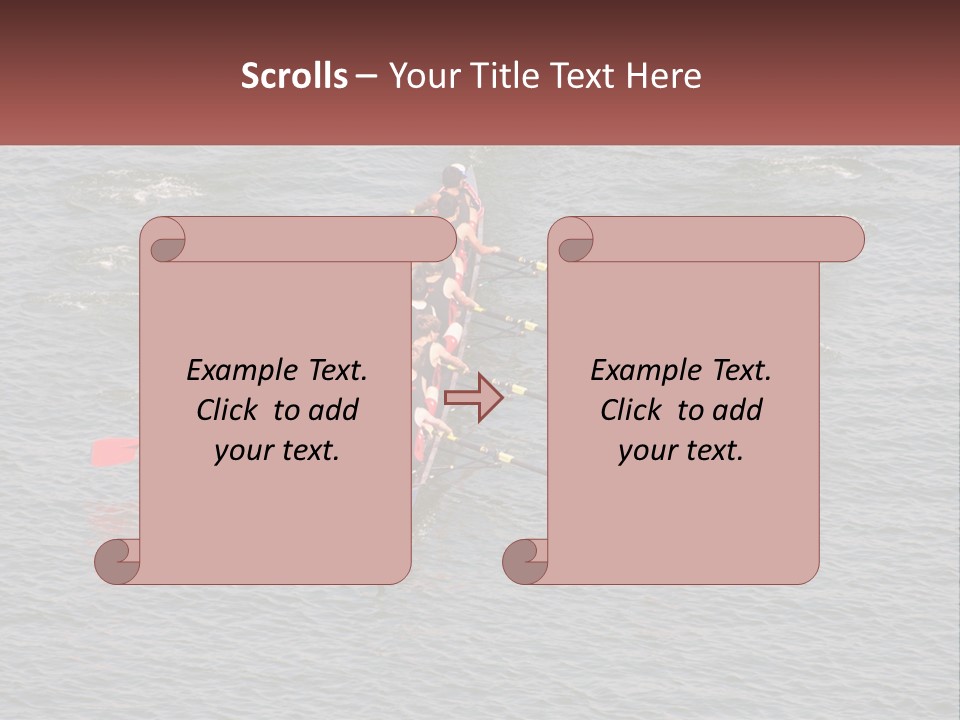 A Group Of People Rowing A Boat On A Body Of Water PowerPoint Template