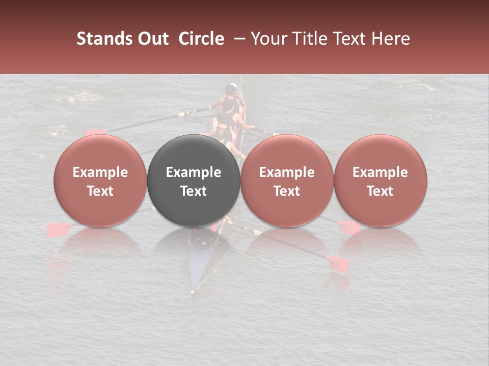 A Group Of People Rowing A Boat On A Body Of Water PowerPoint Template