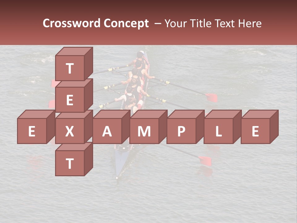 A Group Of People Rowing A Boat On A Body Of Water PowerPoint Template