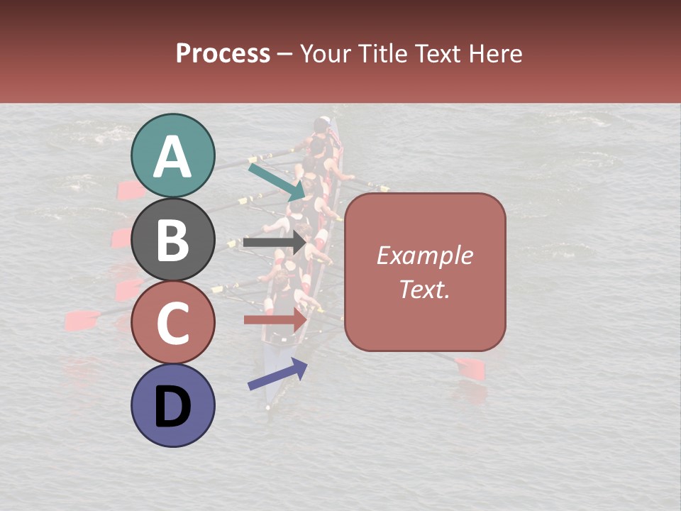 A Group Of People Rowing A Boat On A Body Of Water PowerPoint Template