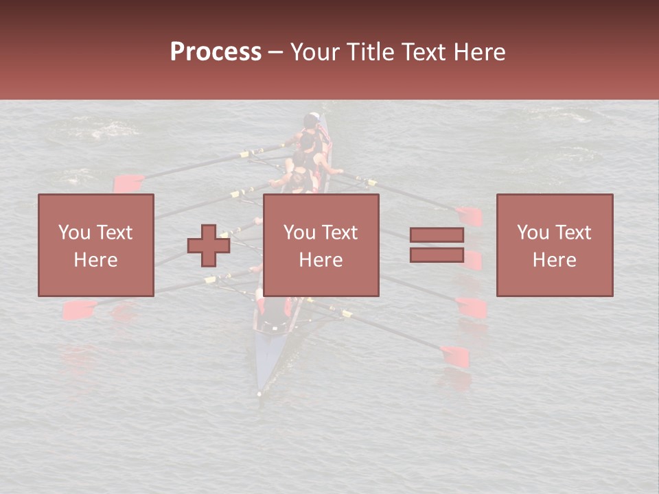 A Group Of People Rowing A Boat On A Body Of Water PowerPoint Template