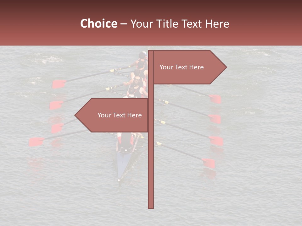 A Group Of People Rowing A Boat On A Body Of Water PowerPoint Template