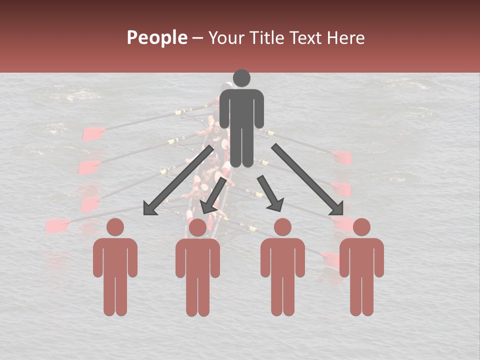 A Group Of People Rowing A Boat On A Body Of Water PowerPoint Template