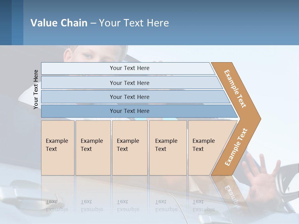 A Man And A Boy Waving Out Of A Car Window PowerPoint Template