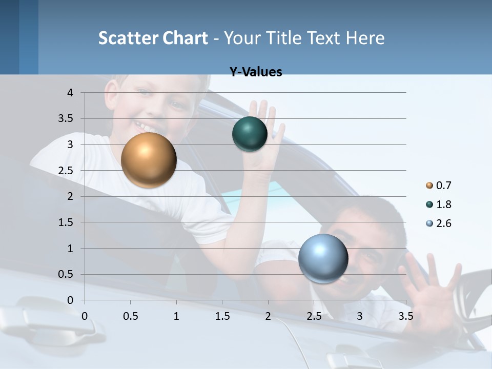 A Man And A Boy Waving Out Of A Car Window PowerPoint Template