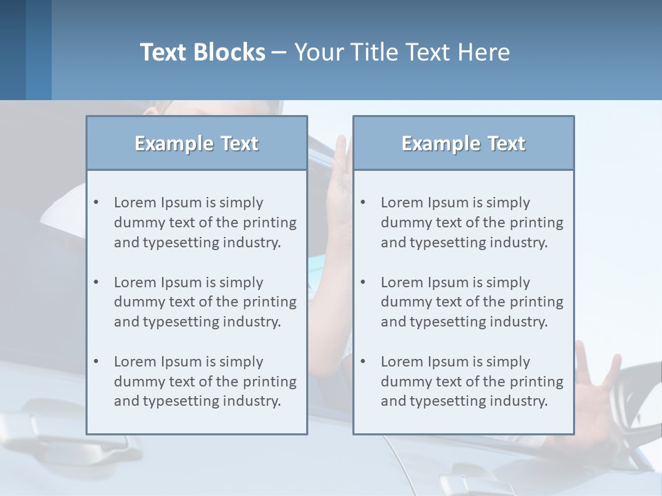 A Man And A Boy Waving Out Of A Car Window PowerPoint Template