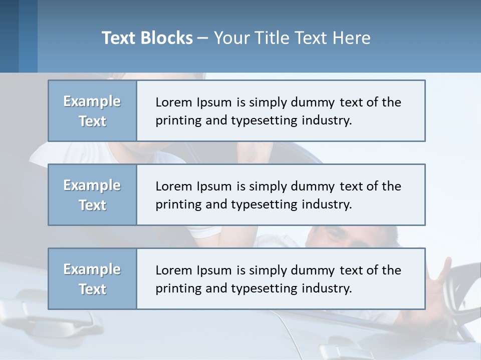 A Man And A Boy Waving Out Of A Car Window PowerPoint Template