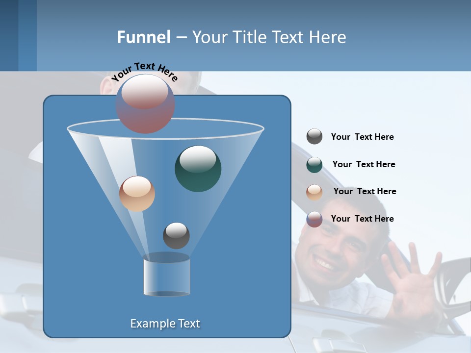 A Man And A Boy Waving Out Of A Car Window PowerPoint Template