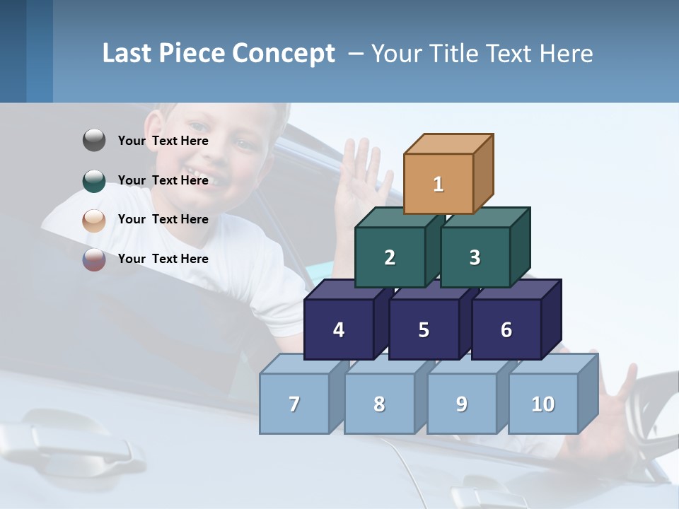 A Man And A Boy Waving Out Of A Car Window PowerPoint Template