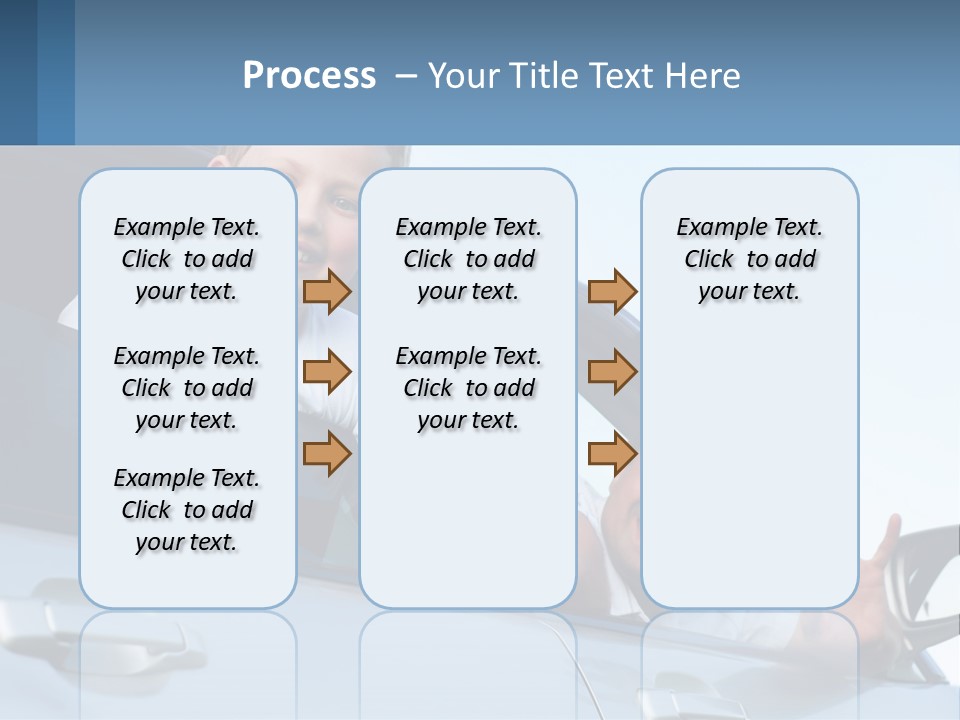 A Man And A Boy Waving Out Of A Car Window PowerPoint Template