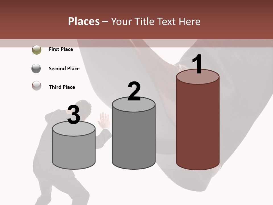 A Man In A Business Suit Kicking A Shoe PowerPoint Template