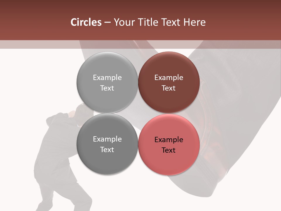 A Man In A Business Suit Kicking A Shoe PowerPoint Template